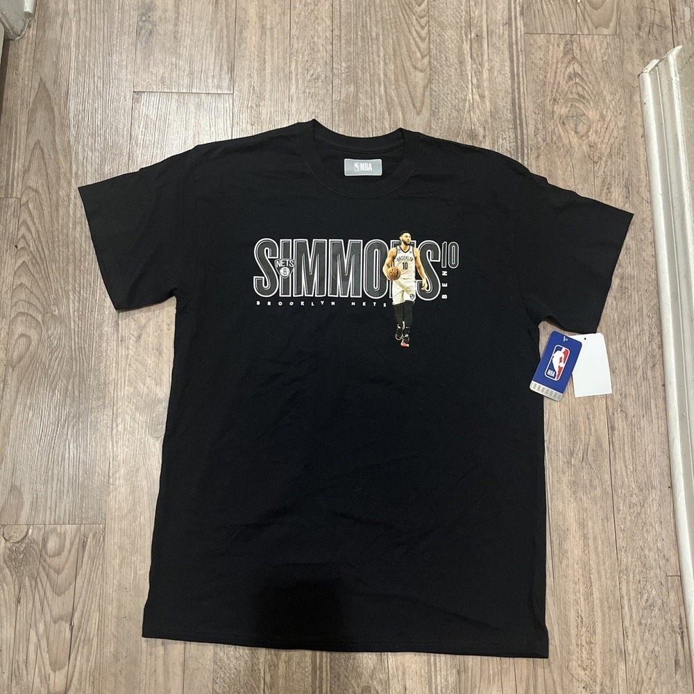 Ben Simmons Brooklyn Nets NBA Graphic T-Shirt Black Short Sleeve XL NWT